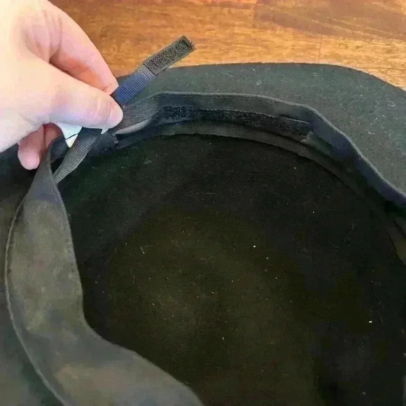 Ruggine Women’s Boho 100% Wool Laser Print Brim Panama Hat Black Brown - Picture 7 of 7